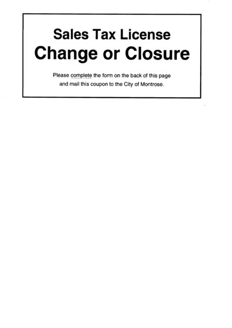 montrose city|montrose city tax license.